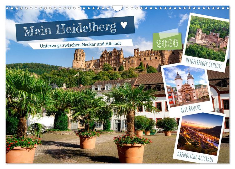 Produktbild: Mein Heidelberg - Unterwegs zwischen Neckar und Altstadt (Wandkalender 2026 DIN A3 quer), CALVENDO Monatskalender