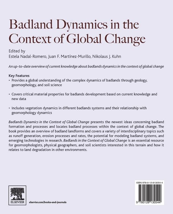 Produktbild: Badlands Dynamics in a Context of Global Change