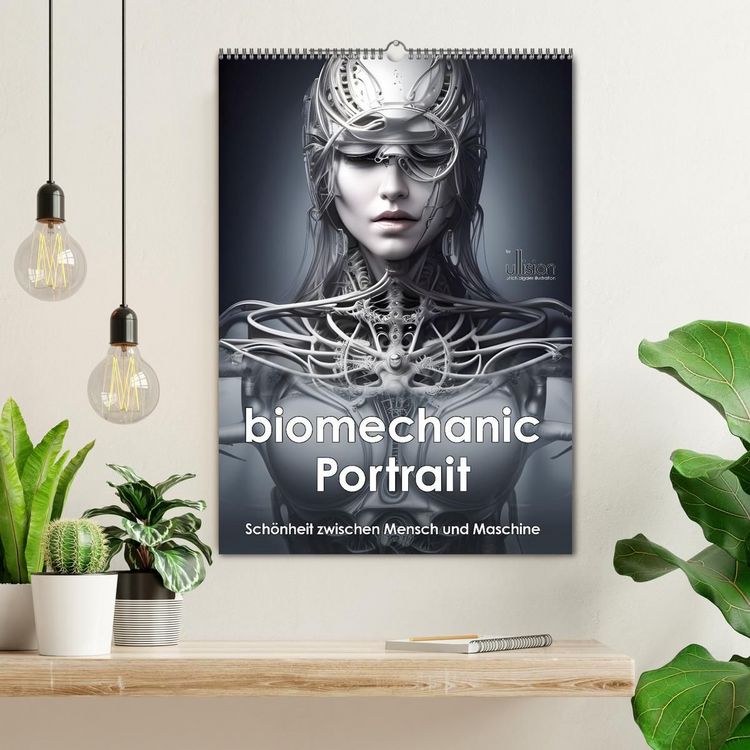 Produktbild: Biomechanic Portrait - Sch&ouml;nheit zwischen Mensch und Maschine (Wandkalender 2027 DIN A2 hoch), CALVENDO Monatskalender