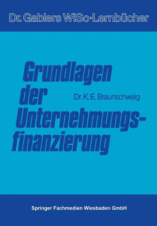Produktbild: Grundlagen der Unternehmungsfinanzierung