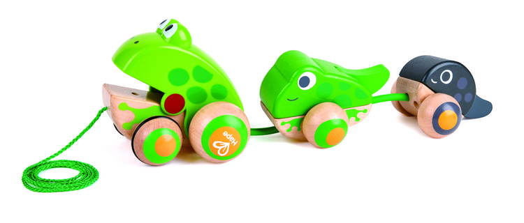 Produktbild: Nachziehbare Frosch-Familie
