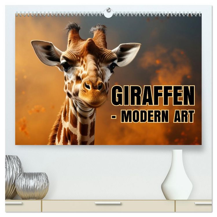 Produktbild: GIRAFFEN - Modern Art (hochwertiger Premium Wandkalender 2026 DIN A2 quer), Kunstdruck in Hochglanz