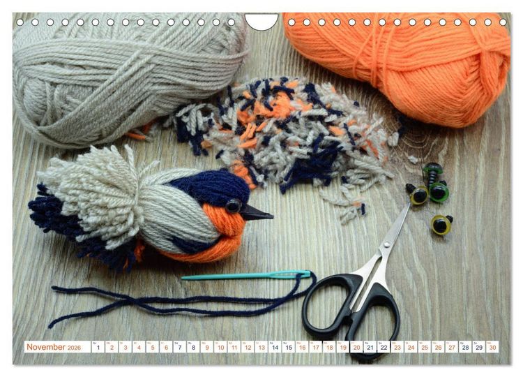 Produktbild: Kreatives aus Wolle - H&auml;keln, Stricken und Basteln (Wandkalender 2026 DIN A4 quer), CALVENDO Monatskalender
