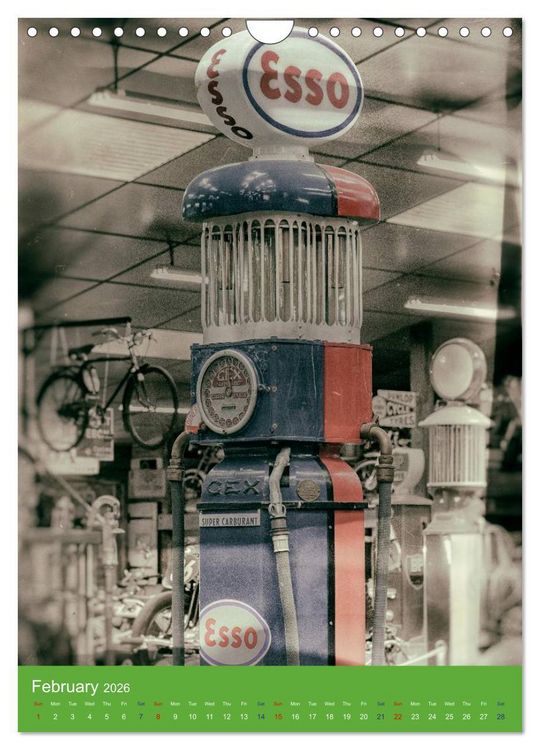Produktbild: Fuel vintage pumps (Wall Calendar 2026 DIN A4 portrait), CALVENDO 12 Month Wall Calendar