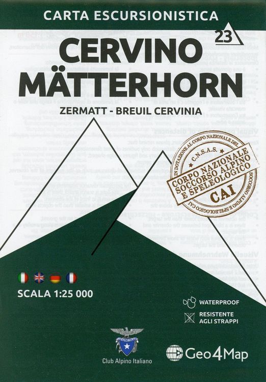 Produktbild: Carta escursionistica Cervino-Matterhorn (Zermatt, Cervinia)