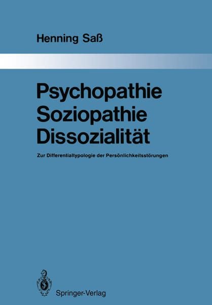 Produktbild: Psychopathie &mdash; Soziopathie &mdash; Dissozialit&auml;t