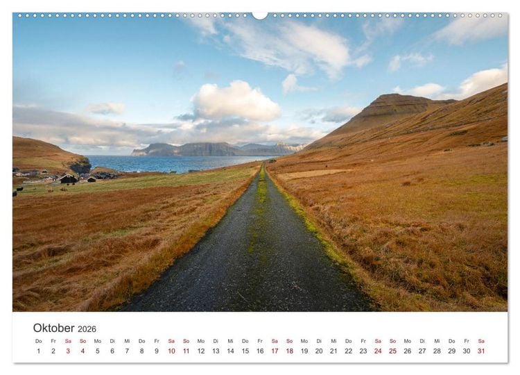 Produktbild: F&Auml;R&Ouml;ER INSELN - Herbstlichter (hochwertiger Premium Wandkalender 2026 DIN A2 quer), Kunstdruck in Hochglanz