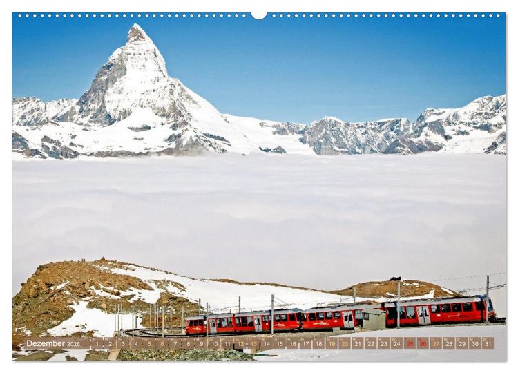 Produktbild: Im Zug durch Schweizer Berge (hochwertiger Premium Wandkalender 2026 DIN A2 quer), Kunstdruck in Hochglanz