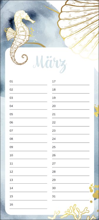 Immerwährender Geburtstagskalender Maritim
