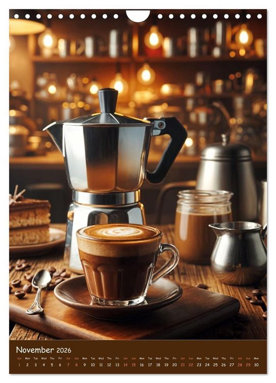 Produktbild: The Soul of Coffee - A Daily Ritual (Wall Calendar 2026 DIN A4 portrait), CALVENDO 12 Month Wall Calendar