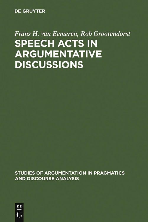 Produktbild: Speech Acts in Argumentative Discussions