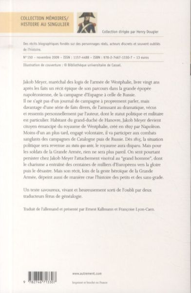 Produktbild: Jakob Meyer, soldat de Napol&eacute;on : mes aventures de guerre, 1808-1813