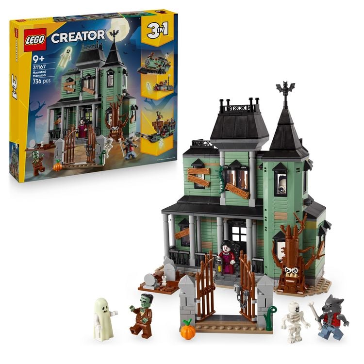 Produktbild: LEGO Creator Geisterhaus, 31167, 3-in-1 Spielzeug mit Haus und LEGO Zug