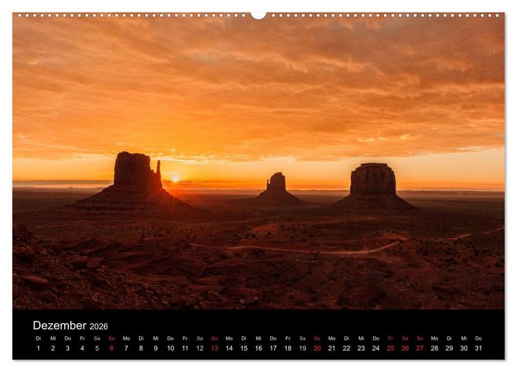 Produktbild: USA Landschaftskalender (Wandkalender 2026 DIN A2 quer), CALVENDO Monatskalender