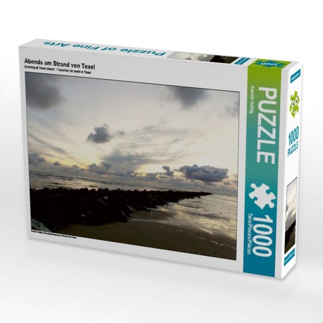 Produktbild: CALVENDO Puzzle Abends am Strand von Texel | 1000 Teile Lege-Gr&ouml;&szlig;e 64x48cm Foto-Puzzle f&uuml;r gl&uuml;ckliche Stunden