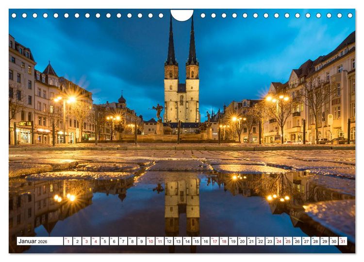 Produktbild: Halle-Saale - Meine Stadt im Spiegel (Wandkalender 2026 DIN A4 quer), CALVENDO Monatskalender