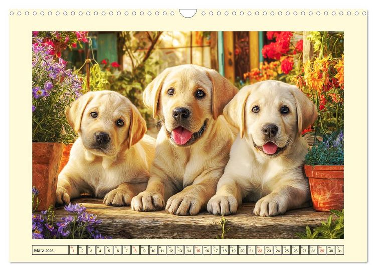 Produktbild: Labrador Retriever. Labrador-Magie f&uuml;r Herz und Seele (Wandkalender 2026 DIN A3 quer), CALVENDO Monatskalender