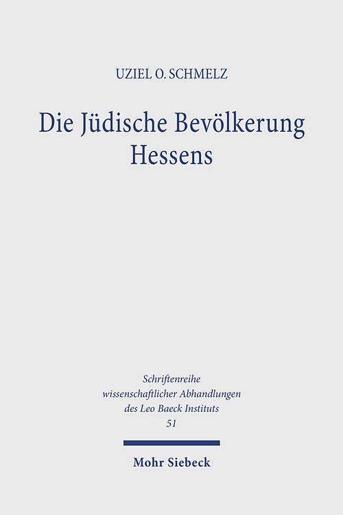 Produktbild: Die J&uuml;dische Bev&ouml;lkerung Hessens