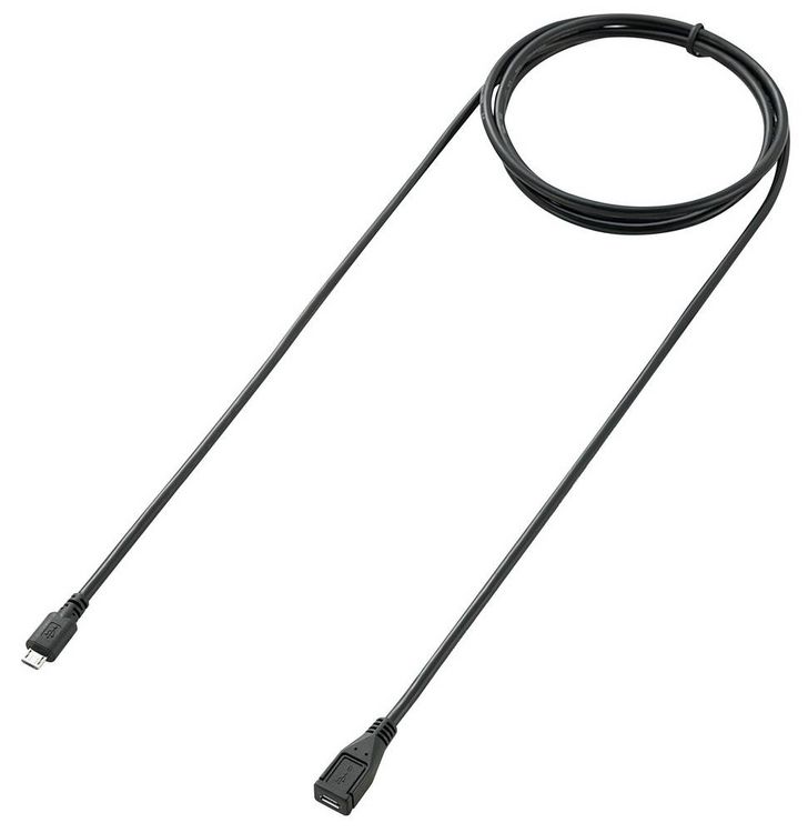 Produktbild: Renkforce USB-Kabel USB 2.0 USB-Micro-B Stecker, USB-Micro-B Buchse 1.80 m Schwarz vergoldete Steckkontakte RF-5046550