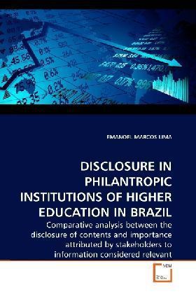 Produktbild: Lima, E: Disclosure in Philantropic Institutions Of Higher E