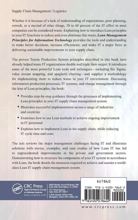 Produktbild: Lean Management Principles for Information Technology