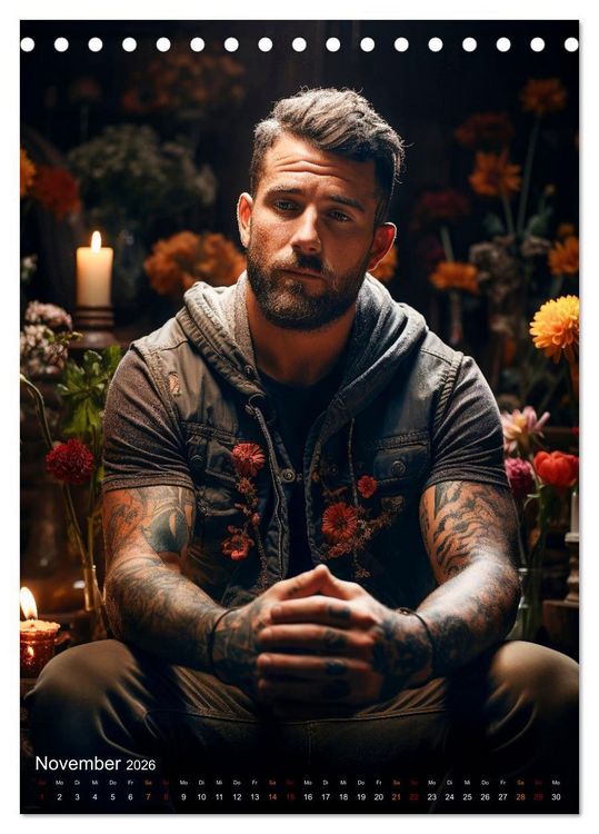 Produktbild: Tattoos Kunst auf der Haut (Tischkalender 2026 DIN A5 hoch), CALVENDO Monatskalender