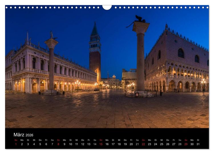 Produktbild: Venedig - Facetten einer Lagunenstadt (Wandkalender 2026 DIN A3 quer), CALVENDO Monatskalender