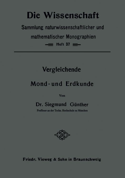 Produktbild: Vergleichende Mond- und Erdkunde