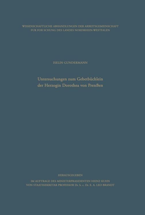 Produktbild: Untersuchungen zum Gebetb&uuml;chlein der Herzogin Dorothea von Preu&szlig;en