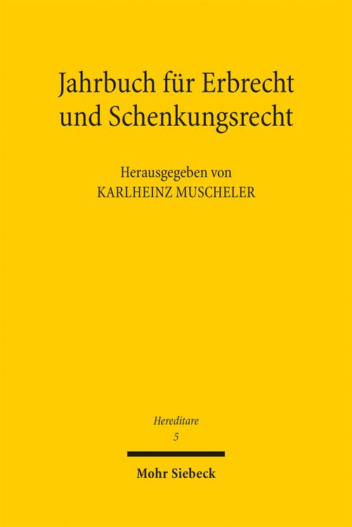 Produktbild: Jahrbuch f&uuml;r Erbrecht und Schenkungsrecht