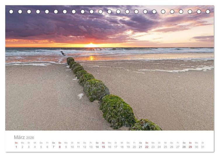 Produktbild: Sylter Lichtstimmungen (Tischkalender 2026 DIN A5 quer), CALVENDO Monatskalender