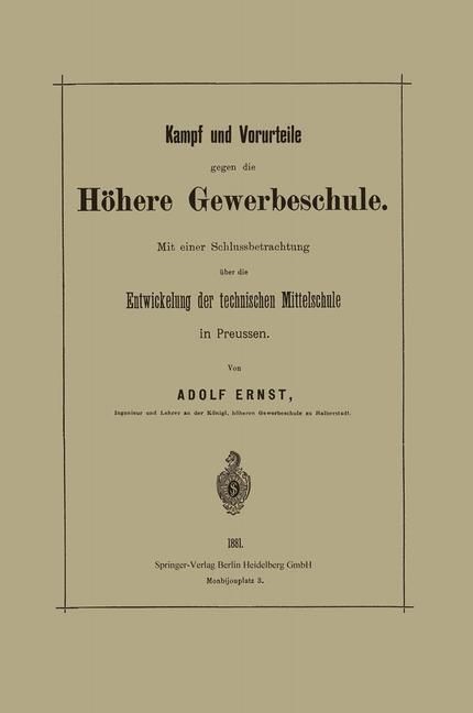 Produktbild: Kampf und Vorurteile gegen die H&ouml;here Gewerbeschule