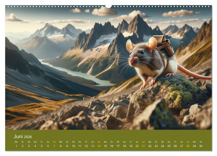 Produktbild: Abenteuerliche Ratten (hochwertiger Premium Wandkalender 2026 DIN A2 quer), Kunstdruck in Hochglanz