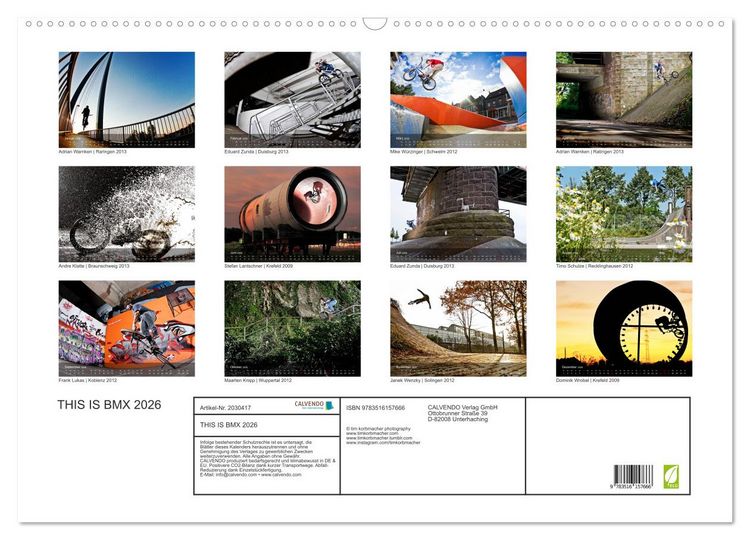 Produktbild: THIS IS BMX 2026 (Wandkalender 2026 DIN A2 quer), CALVENDO Monatskalender