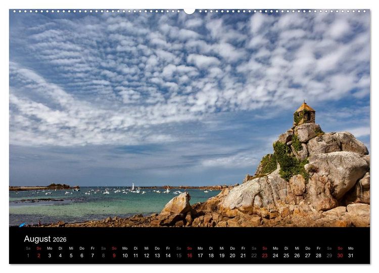 Produktbild: Bretagne - Fotoreise von der Cote de Granit Rose zur Ile de Brehat (hochwertiger Premium Wandkalender 2026 DIN A2 quer), Kunstdruck in Hochglanz
