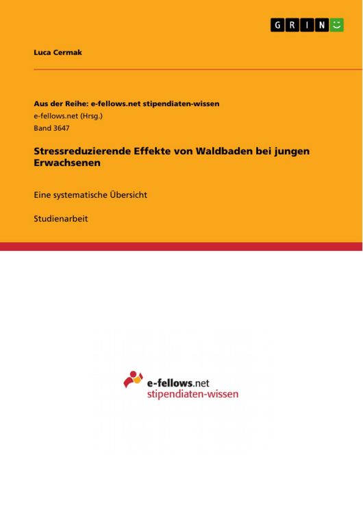 Produktbild: Stressreduzierende Effekte von Waldbaden bei jungen Erwachsenen