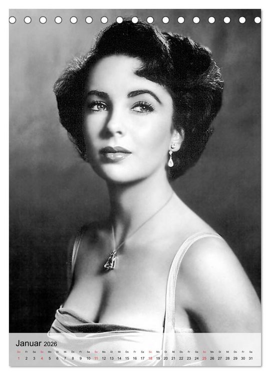 Produktbild: Elizabeth Taylor (Tischkalender 2026 DIN A5 hoch), CALVENDO Monatskalender