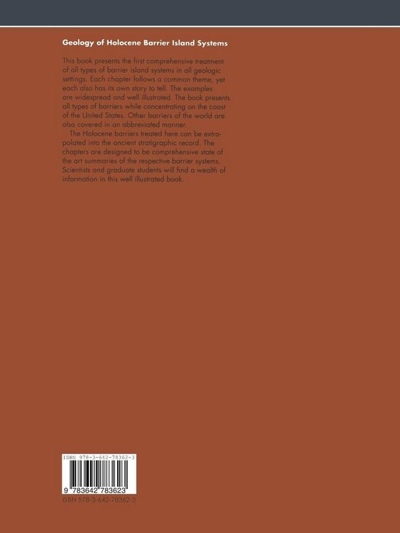 Produktbild: Geology of Holocene Barrier Island Systems