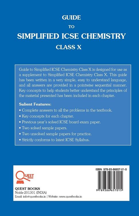 Produktbild: Guide To Simplified Icse Chemistry Class X