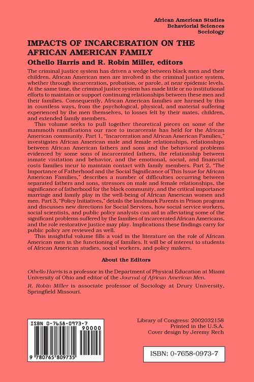 Produktbild: Impacts of Incarceration on the African American Family
