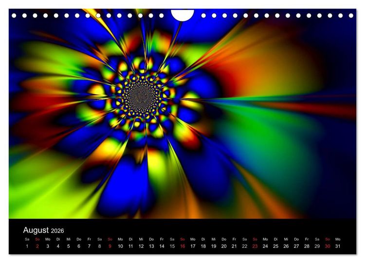 Produktbild: Fraktale Welten 2 (Wandkalender 2026 DIN A4 quer), CALVENDO Monatskalender