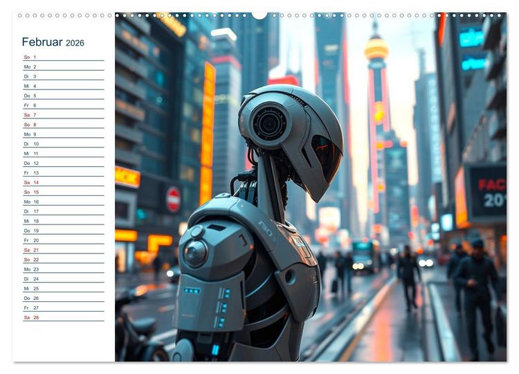 Produktbild: Roboter im Einsatz - Digitale Vernetzung und die Zukunft der Arbeit (hochwertiger Premium Wandkalender 2026 DIN A2 quer), Kunstdruck in Hochglanz
