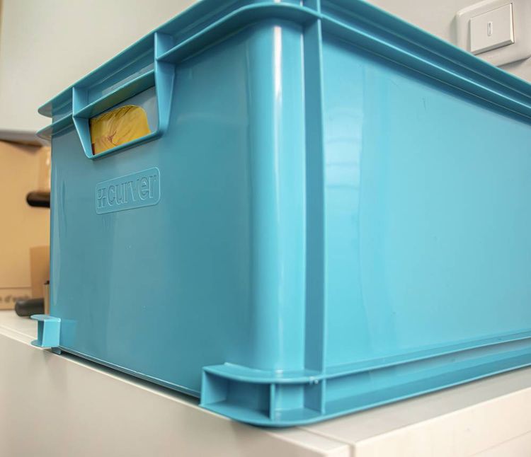 Produktbild: Curver 259599 Aufbewahrungsbox Unibox Classic 75 Jahre-Edition Türkisblau 1St.