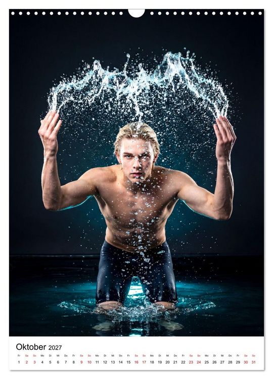 Produktbild: Im Bann des Wassers - Athletische &Auml;sthetik m&auml;nnlicher Schwimmer (Wandkalender 2027 DIN A3 hoch), CALVENDO Monatskalender