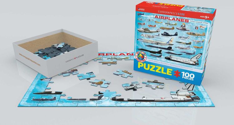 Produktbild: Eurographics 6100-0086 - Flugzeuge , Puzzle, 100 Teile