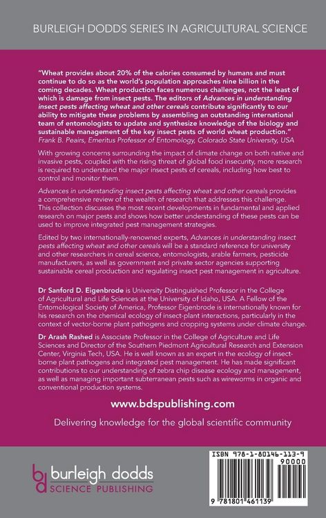 Produktbild: Advances in understanding insect pests affecting wheat and other cereals