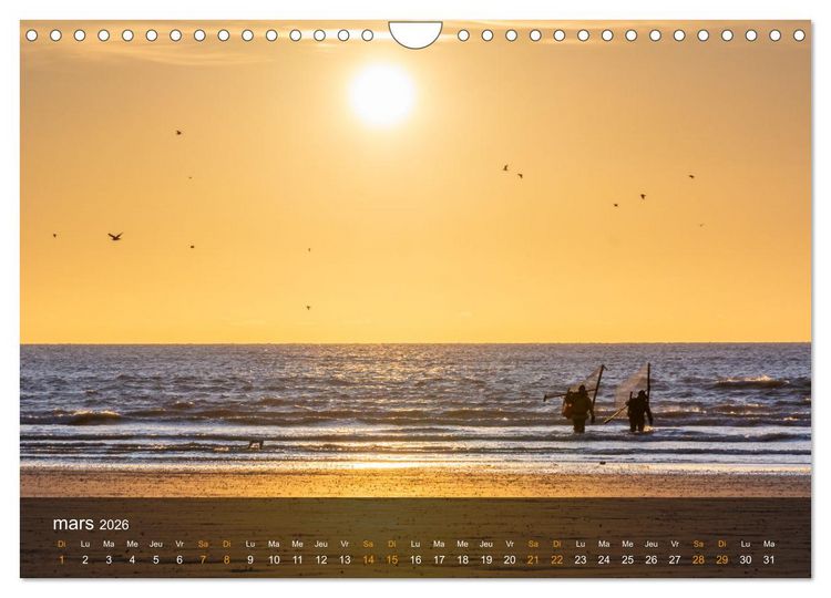 Produktbild: Baie de Somme Couchers de soleil (Calendrier mural 2026 DIN A4 vertical), CALVENDO calendrier mensuel