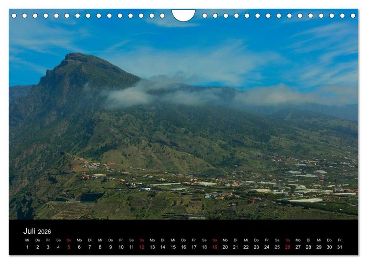 Produktbild: La Palma - die gr&uuml;ne Insel (Wandkalender 2026 DIN A4 quer), CALVENDO Monatskalender
