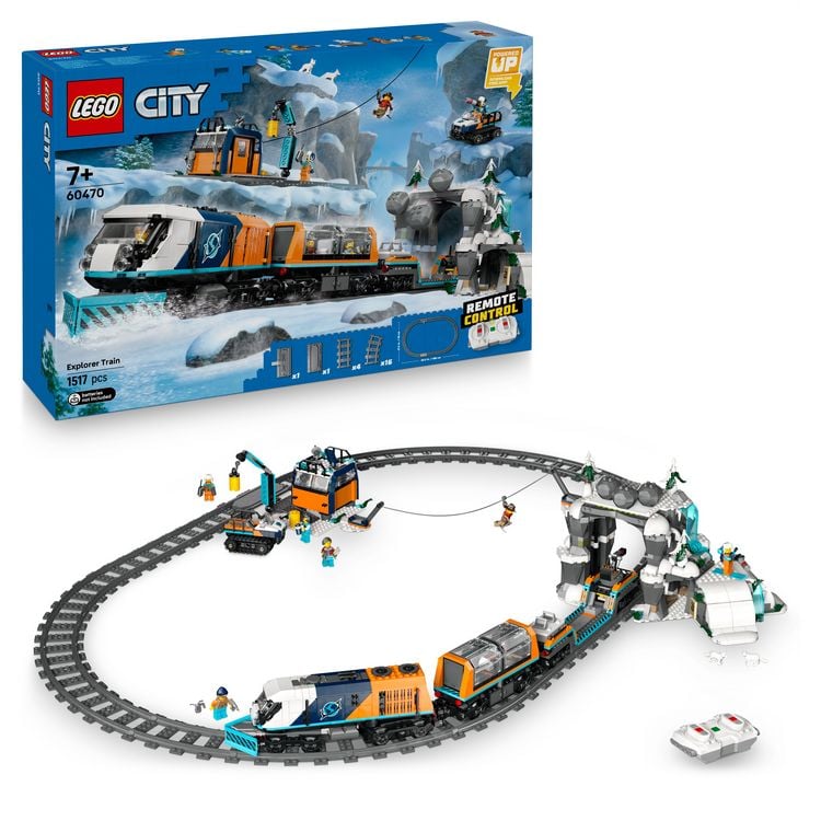Bild vom Artikel LEGO City Arktis-Polarexpress, Ferngesteuerte Eisenbahn, Spielzeug 60470 vom Autor 