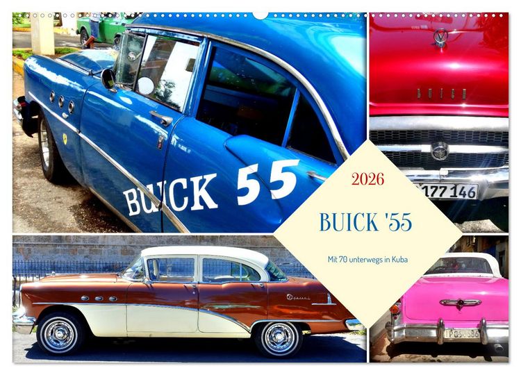 Produktbild: BUICK '55 - Mit 70 unterwegs in Kuba (Wandkalender 2026 DIN A2 quer), CALVENDO Monatskalender